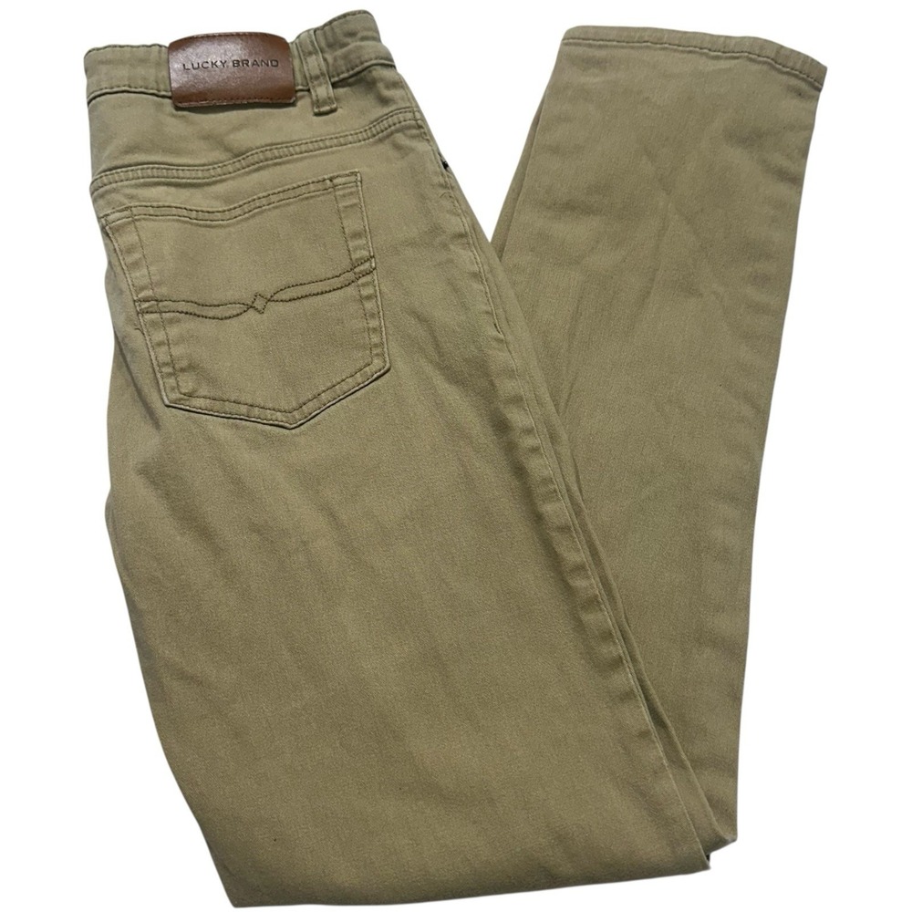 Lucky Brand Authentic Skinny Stretch Pants Womens Tan Cotton Blend